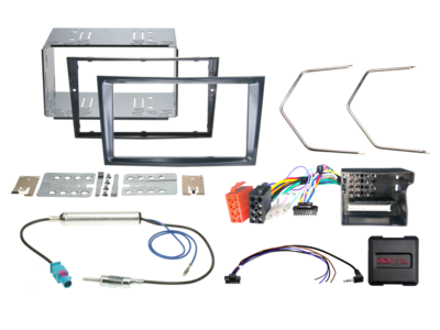 2-DIN Kit Opel Fahrzeuge stealth black LFB/Antenne
