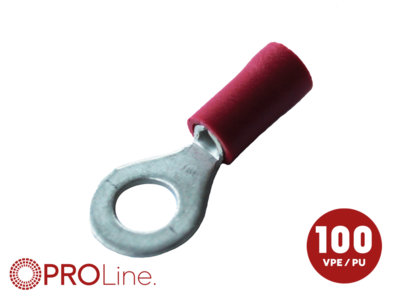 Ringkabelschuh 0,5mm²-1,5mm²/4,3mm rot ST 100 Sück