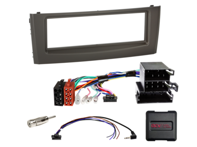 1-DIN Kit Fiat Grande Punto/Linea schwarz LFB/Antenne