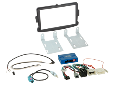 2-DIN Kit Dacia/Fiat/Nissan/Opel/Renault schwarz LFB/Antenne