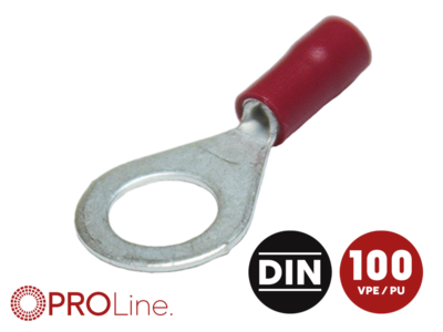 Ringkabelschuh 0,5mm²-1,5mm²/8,4mm rot EE 100 Stück
