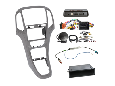 2-DIN Kit mit Fach Opel Astra 2009-2018 grau i-dapter