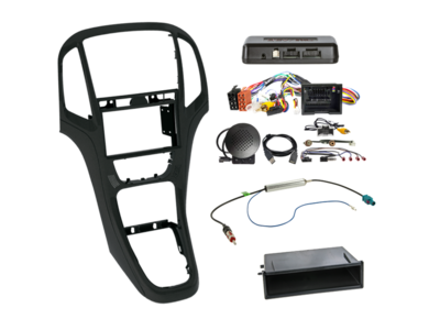 2-DIN Kit mit Fach Opel Astra 2009-2018 schwarz i-dapter
