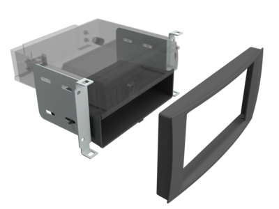2-DIN Radioblende mit Fach VW T5(7H)/Touareg(7L)