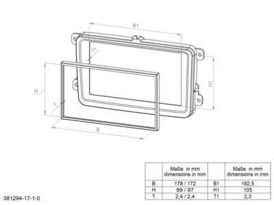 2-DIN Radioblende Suzuki Jimny(GJ) 10/2018-2024 Klavierlack