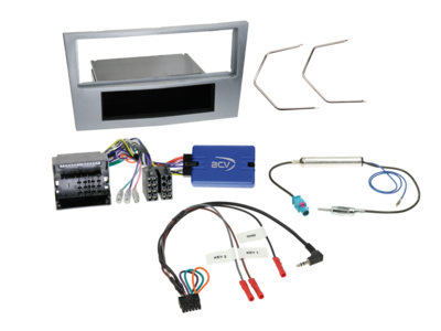 1-DIN Kit mit Fach Opel matt-chrom Can Bus LFB/Antenne