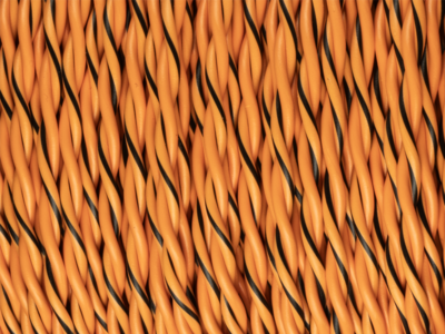 Lautsprecherkabel verdrillt 2x0.75mm² orange/o-schwarz100m