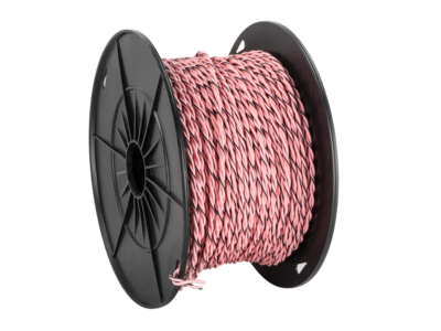 Lautsprecherkabel verdrillt 2x0.75mm² rosa/rosa-schwarz 100m