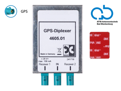 Antennensplitter GPS GNSS Signalverteiler Fakra Z(m) passiv