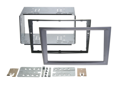 2-DIN Radioblende Opel/Renault/Subaru/Suzuki charcoal metall