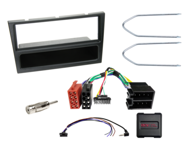 1-DIN Kit mit Fach Opel schwarz LFB analog/Antenne