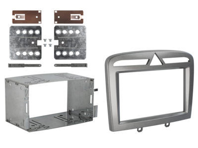 2-DIN Kit Peugeot 308/RCZ RD4 Gerät LFB/Antenne/PDC silber
