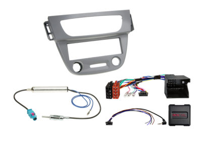 1-DIN Kit Renault Megane(B/BZ)/Fluence(Z) grau LFB/Antenne