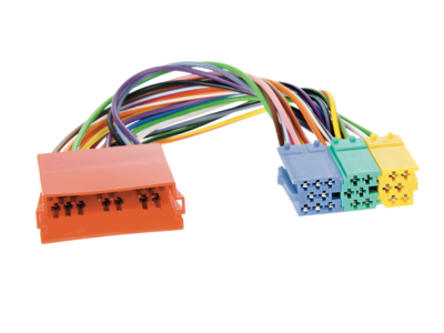 Mini ISO Adapterkabel 20Pin schwarz>blau/grün/gelb lose