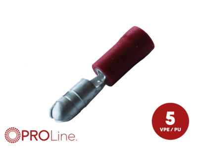 Rundstecker 0,5mm²-1.5mm²/4,0mm rot ST 5 Stück