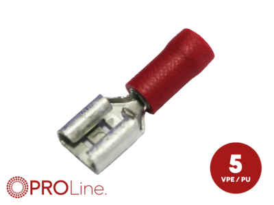 Flachsteckhülse(f) 0,5mm²-1,5mm²/4,8mm rot ST 5 Stück