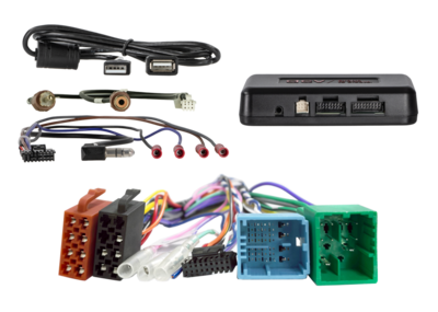 2-DIN Kit mit Fach Citroen/Fiat/Opel 12Pin/32Pin i-dapter
