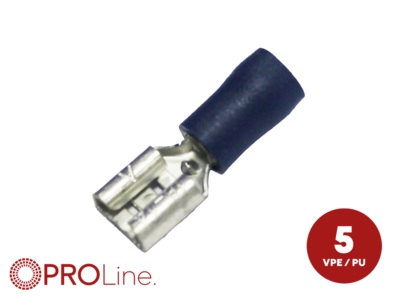 Flachsteckhülse(f) 1,5mm²-2,5mm²/8,0mm blau ST 5 Stück