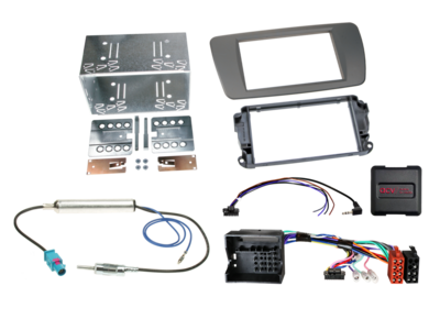 2-DIN Kit Seat Ibiza 2008-2015 conomera grau LFB/Antenne