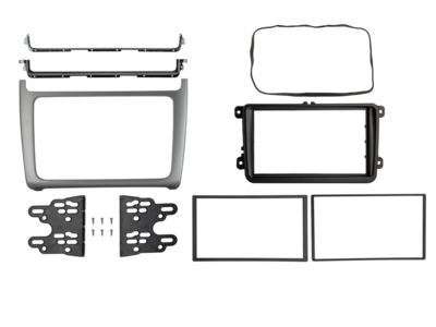 2-DIN Radioblende VW Polo 04/2014-07/2017 silber