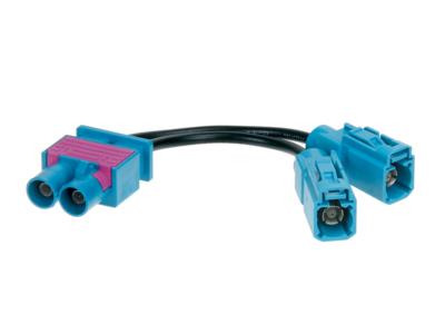 Antennenadapter Fakra(m)(doppel)>Fakra(f)(2x) lose