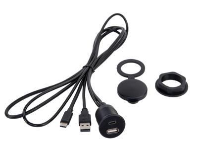 USB Einbaubuchse USB-A/USB-C lose