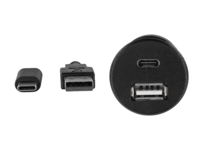 USB Einbaubuchse USB-A/USB-C lose