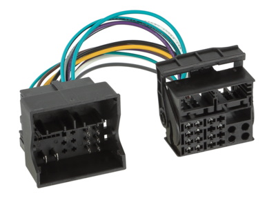 2-DIN Kit mit Fach Skoda/VW Klavierlack 40Pin/52Pin i-dapter