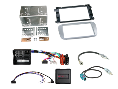 2-DIN Kit Ford diverse Fahrzeuge silber LFB/CAN Bus/Antenne