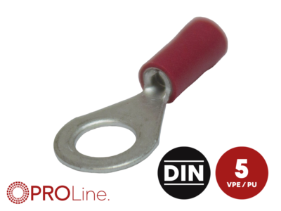 Ringkabelschuh 0,5mm²-1,5mm²/6,5mm rot EE 5 Stück