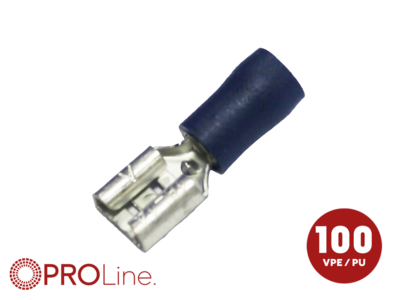 Flachsteckhülse(f) 1,5mm²-2,5mm²/8,0mm blau ST 100 Stück