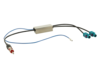 Antennenadapter Fakra(m)(x2)>DIN(m) 12V Phantom LEONI