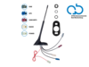 Dachantenne AM/FM DAB+ GNSS UMTS 76° Stabneigung 12V aktiv