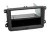 2-DIN Radioblende mit Fach Seat/ Skoda/VW Rubber Touch