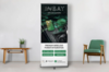 Roll-up Banner INBAY® wireless charging englisch