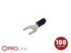Gabelkabelschuh 1,5mm²-2,5mm²/6.5mm blau ST 100 Stück