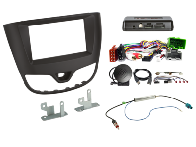 2-DIN Kit Opel Karl 04/2017-06/2019 schwarz i-dapter