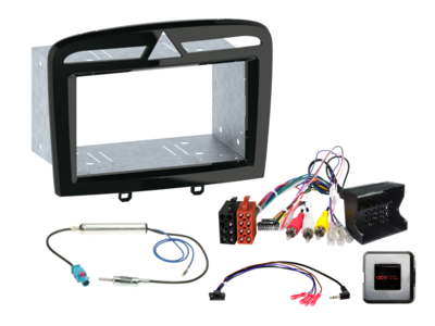 2-DIN Kit Peugeot 308/RCZ RD4 Gerät LFB/Antenne schwarz