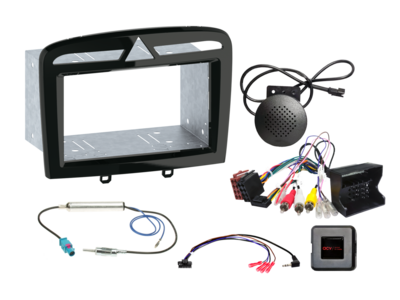2-DIN Kit Peugeot 308/RCZ RD4 Gerät LFB/Antenne/PDC schwarz