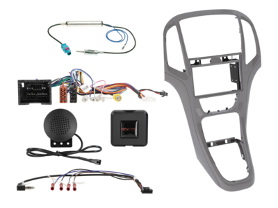 2-DIN Kit Opel Astra J 2009-2018 titan grau LFB/Antenne