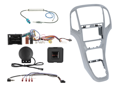 2-DIN Kit Opel Astra J 2009-2018 platin silber LFB/Antenne