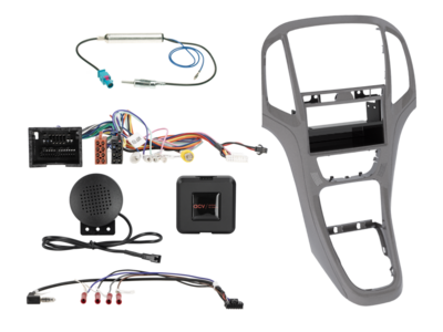 2-DIN Kit mit Fach Opel Astra J 2009-2018 grau LFB