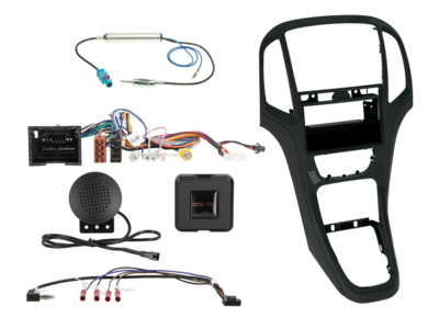 2-DIN Kit mit Fach Opel Astra J 2009-2018 schwarz LFB