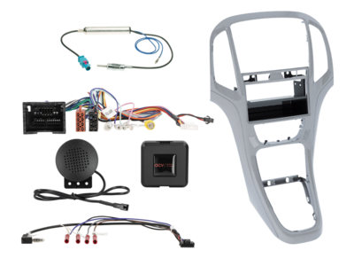 2-DIN Kit mit Fach Opel Astra J 2009-2018 silber LFB