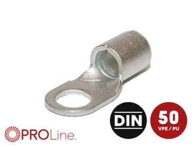Ringkabelschuh 35mm²/10,5mm M10 unisoliert 50 Stück