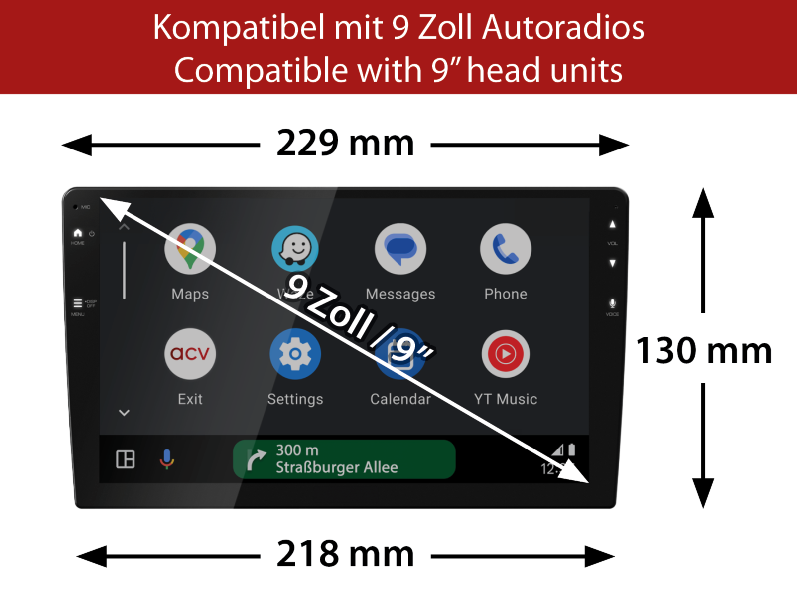 9 Zoll Radioblende BMW 3er(E46) 07/1998-02/2007 schwarz