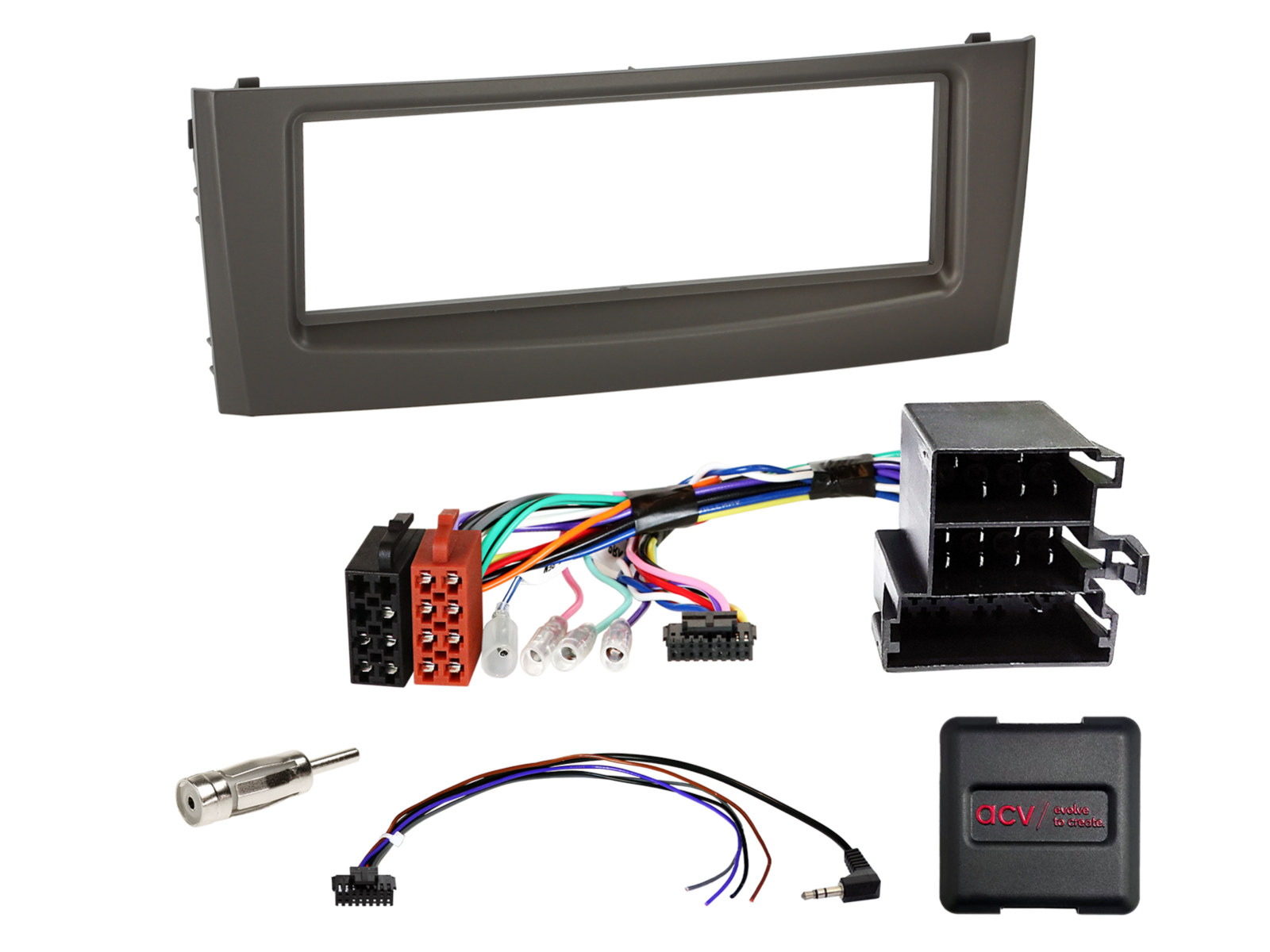 1-DIN Kit Fiat Grande Punto/Linea schwarz LFB/Antenne