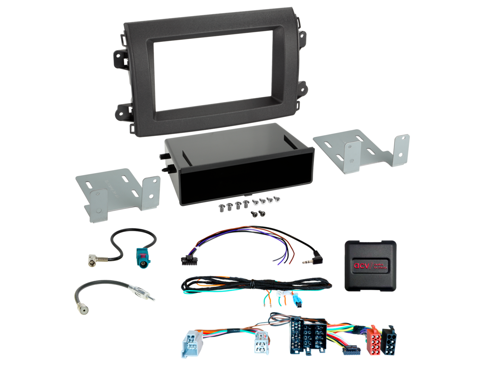 2-DIN Kit  mit Fach Citroen/Fiat/Opel ISO/Mini ISO LFB