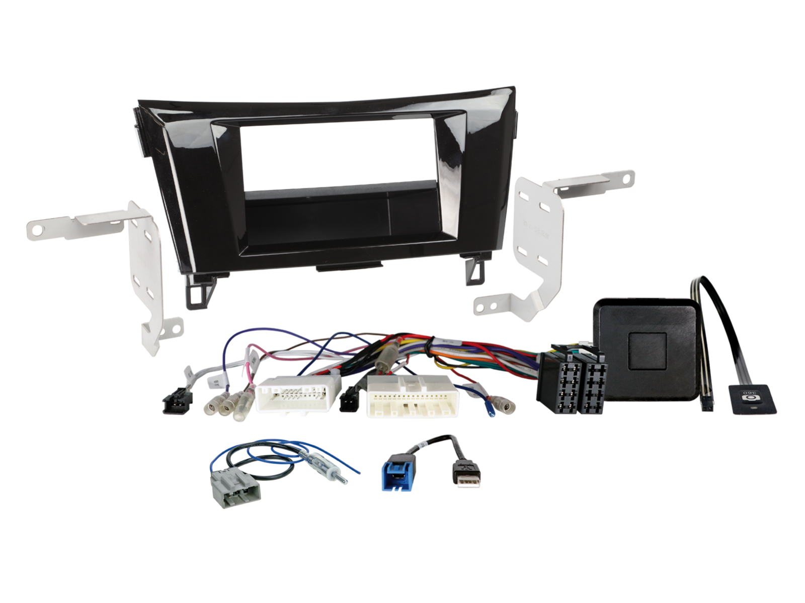 2-DIN Kit mit Fach Nissan Qashqai/X-Trail  LFB 360° Kamera