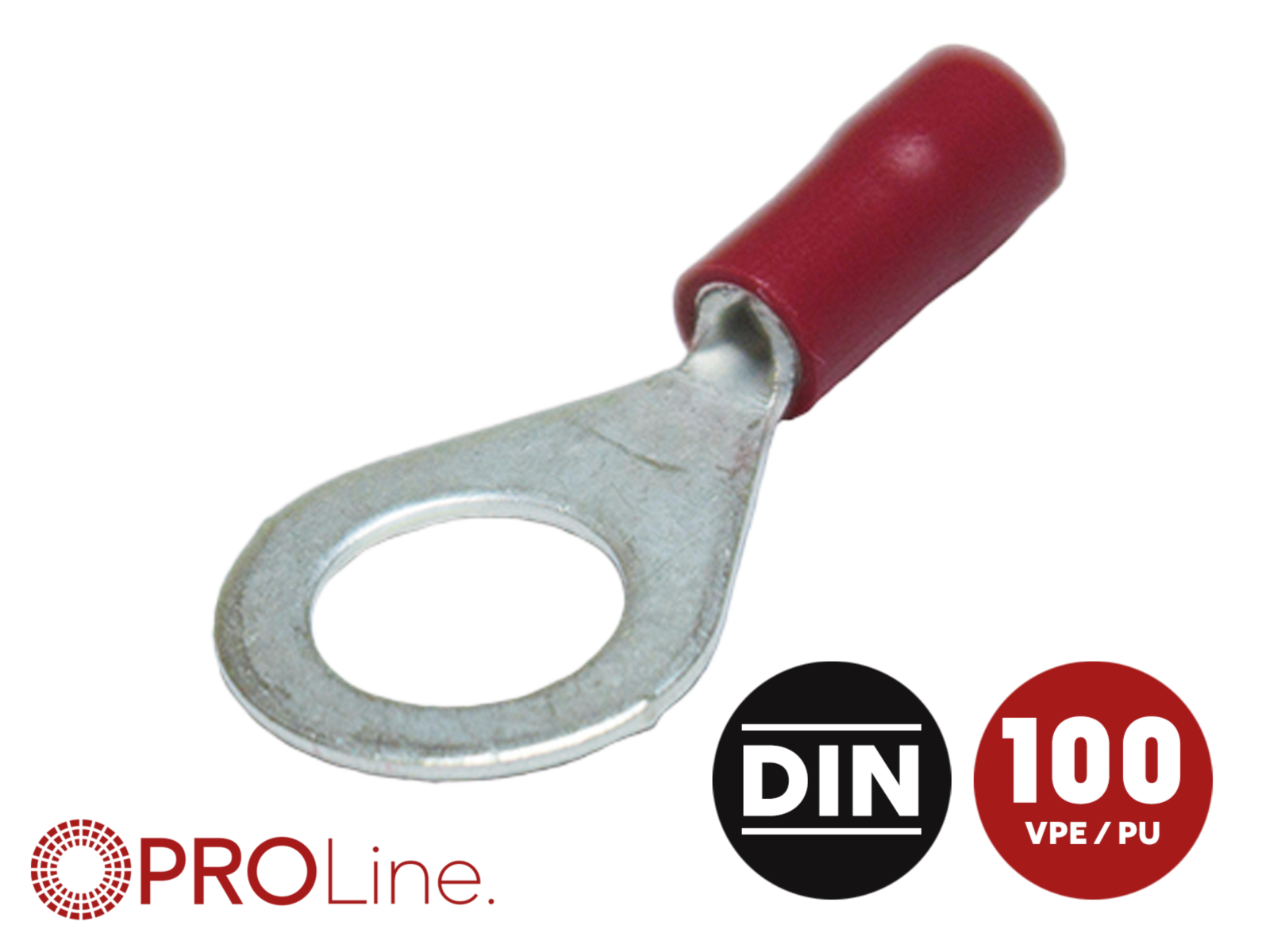Ringkabelschuh 0,5mm²-1,5mm²/8,4mm rot EE 100 Stück